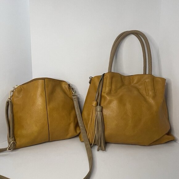 Cracker Barrel Handbags - 2 Purse Set Tote Handbag and Purse Bag CRACKER BARREL NEW w/oTAGS Faux Leather